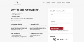 We Buy Websites - website screenshot
